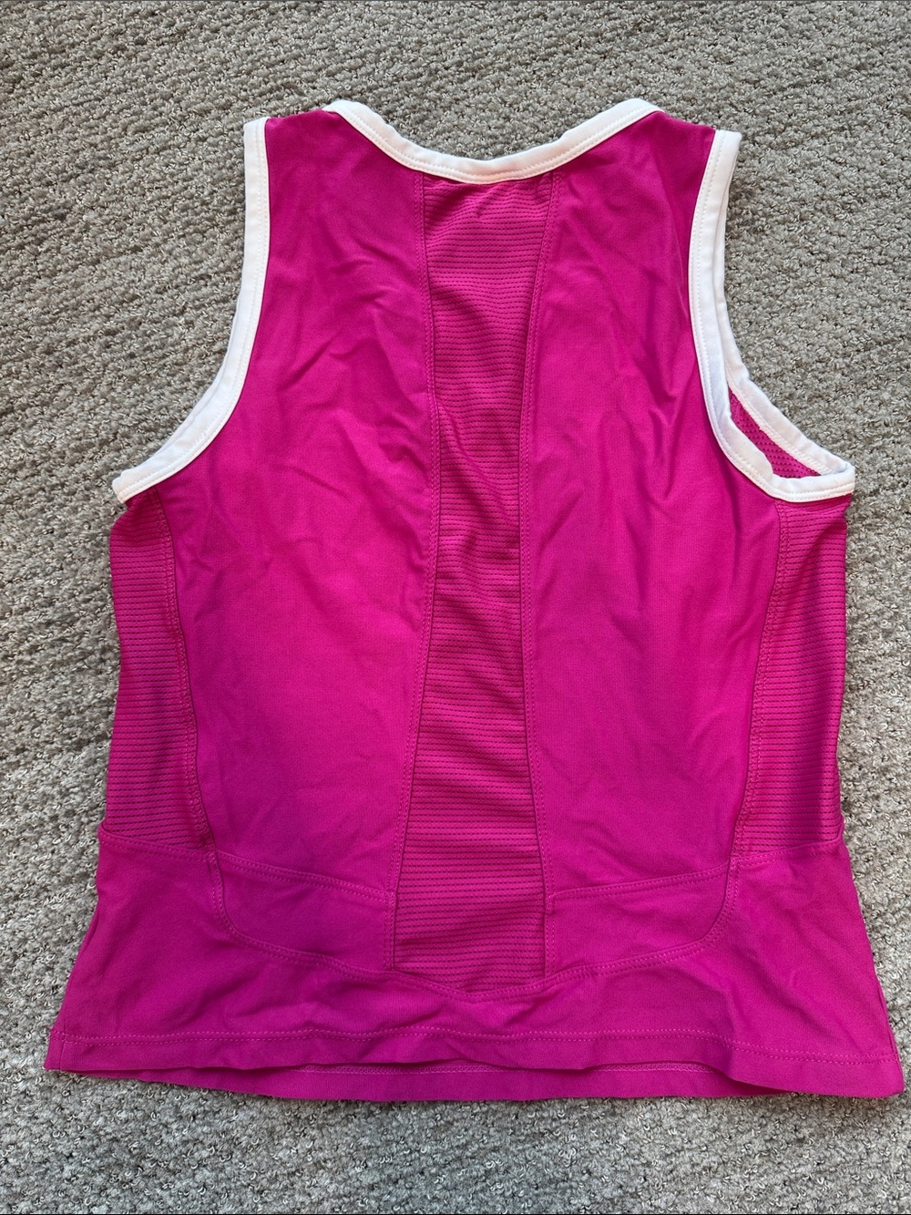 Nike Women’s Hot Pink Tank Top with White Trim - Picture 6 of 6